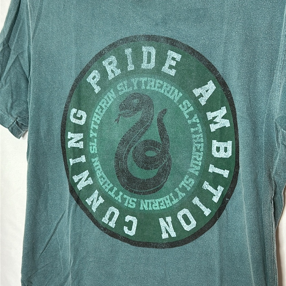 Harry Potter Slytherin Oil Wash T-Shirt Hot Topic Exclusive - Picture 3 of 5